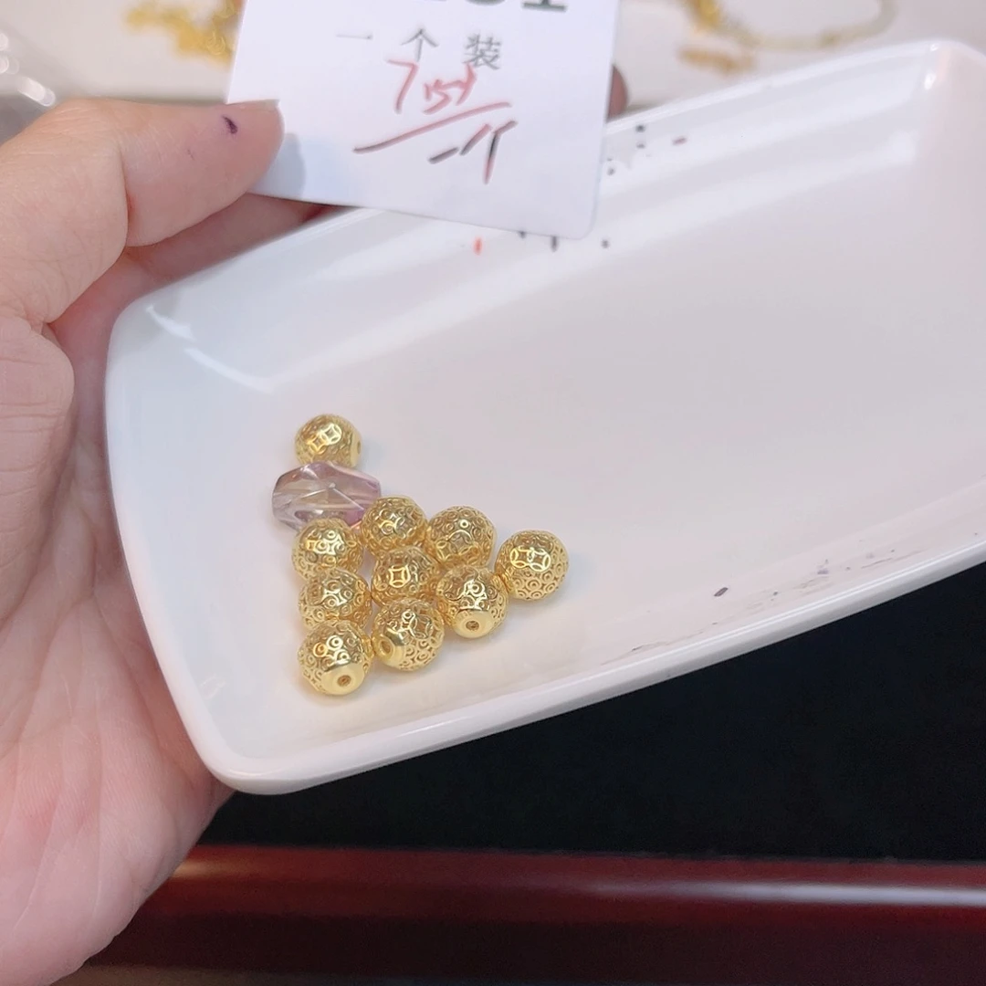 水晶珠宝半成品银S925镀金镶嵌181