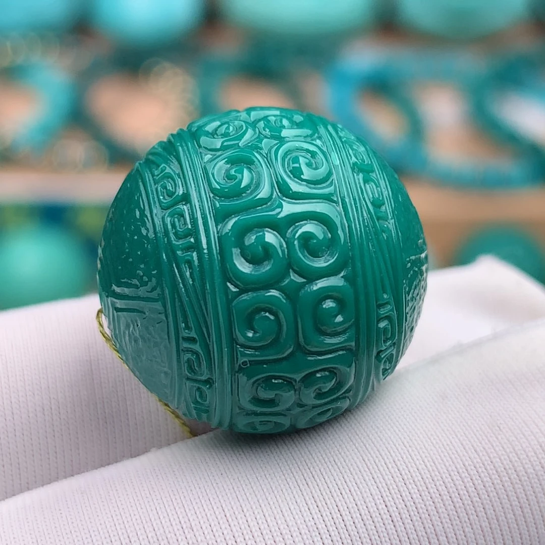 未镶嵌绿松石珠宝奇石18.8mm
