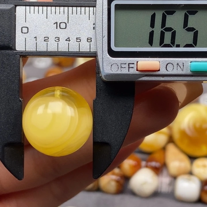 未镶嵌琥珀戒指圆珠