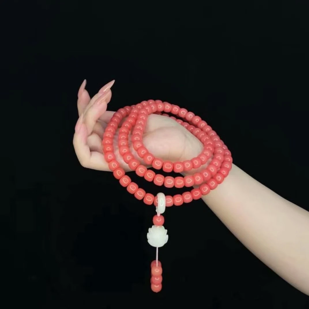 HN2501 粉黛菩提精品手串（无礼盒）