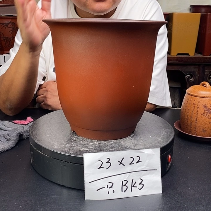紫砂花盆货号一只BK3