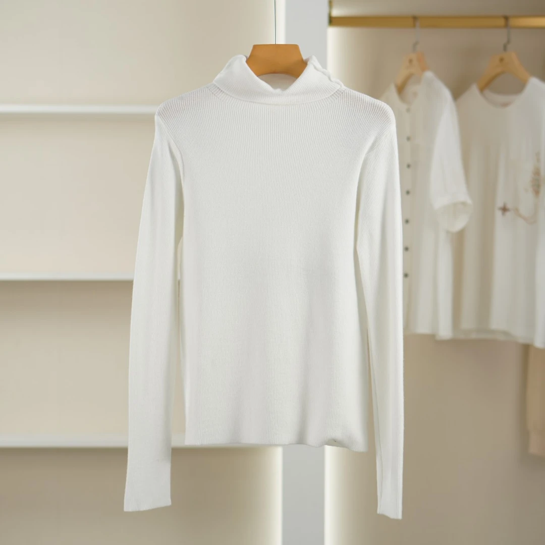 麦迪尚品【朵颐之秀】50409191 春秋简约高领针织毛衣品牌撤柜 B2组