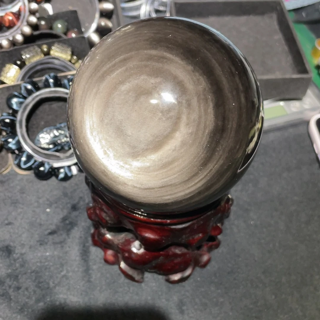 【闪购商品】未镶嵌黑曜岩珠宝奇石锦**迹
