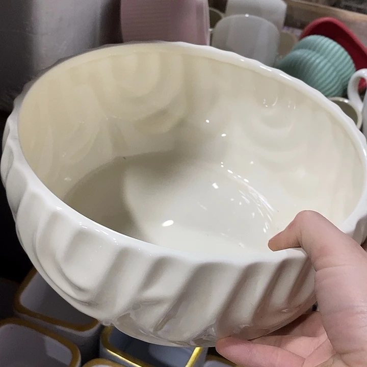 陶盆有孔 瑕疵针孔漏釉介意勿拍外口 23外高10