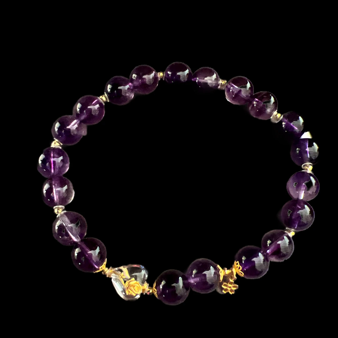 V6111 水晶18K手串孤品