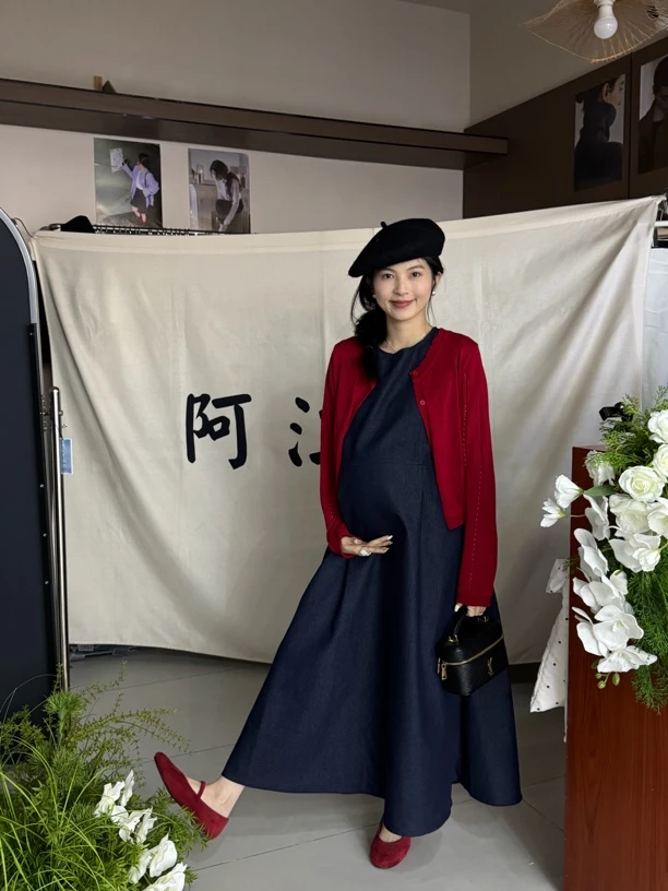 芒兜兜韩系少女气质牛仔连衣裙mdd-036-031