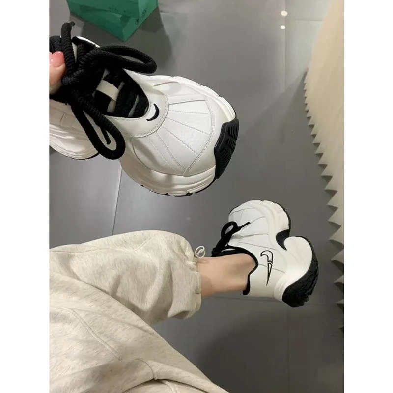 【万达撤柜】小众厚底超火老爹鞋女2025新款春季小个子增高时尚百