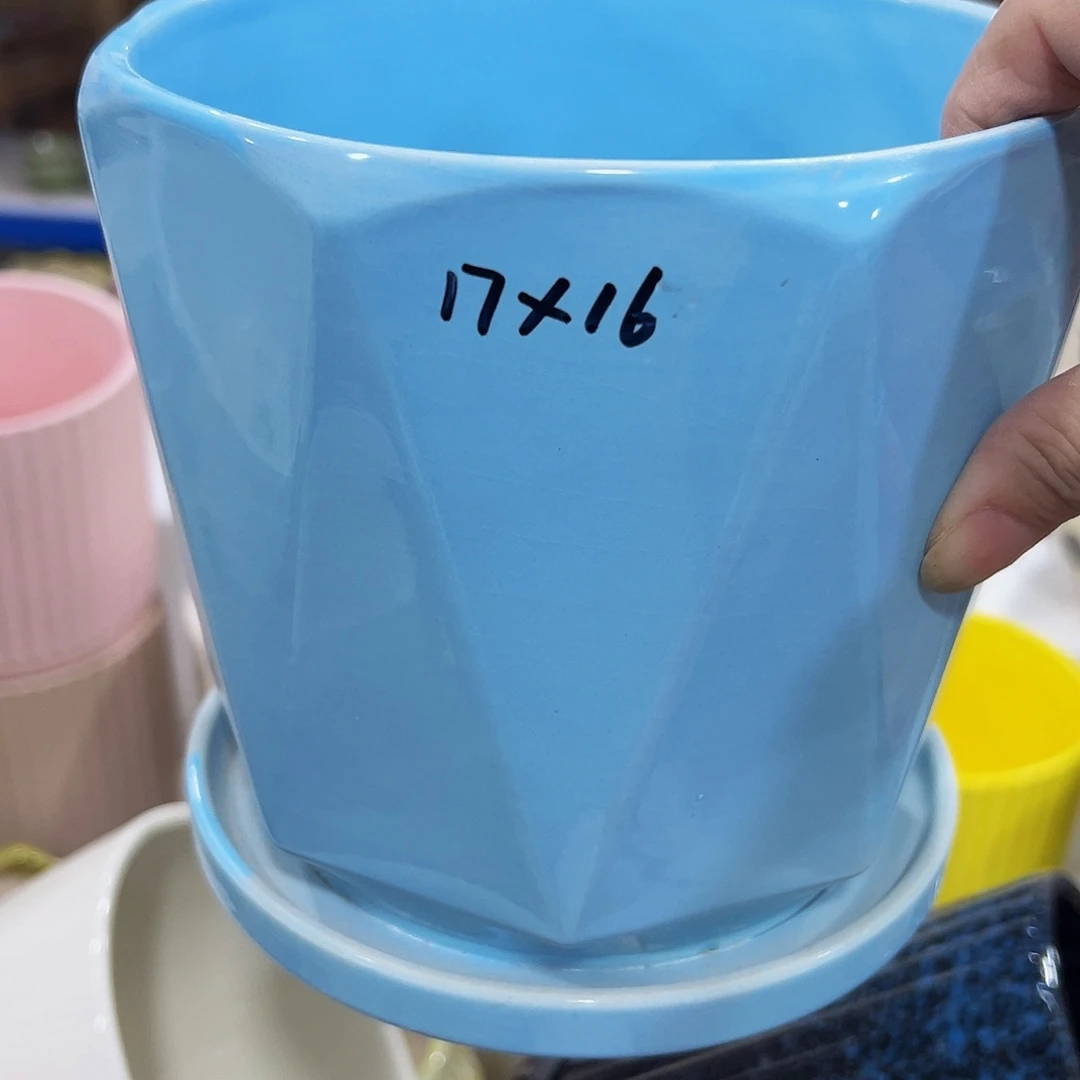 外贸尾单陶瓷花盆凑10米包邮