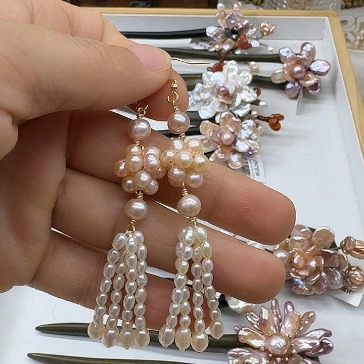 花***婉未镶嵌淡水珍珠发饰