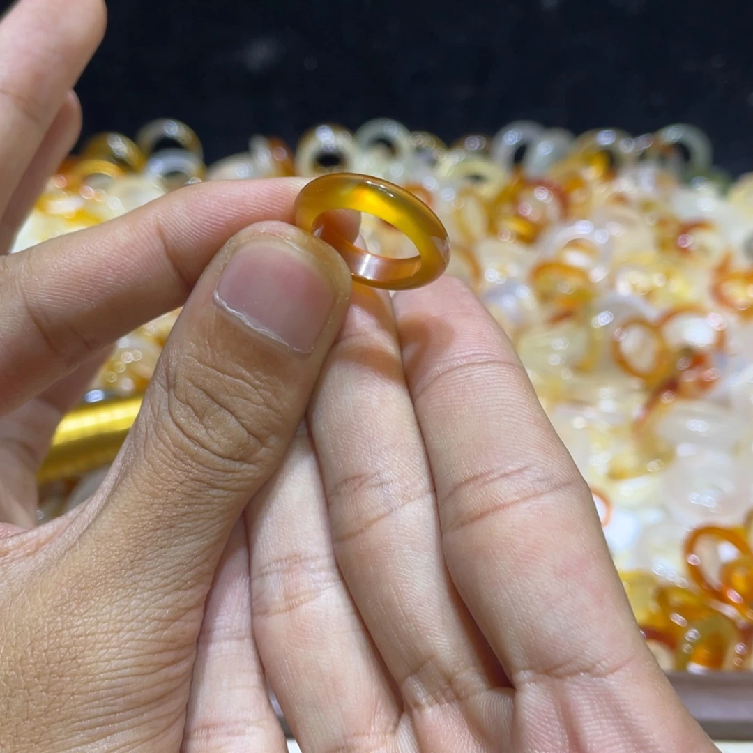 玛瑙/玉髓合金戒指233号港9 默认瑕疵