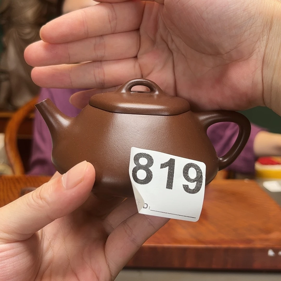 紫砂茶宠六方石瓢819