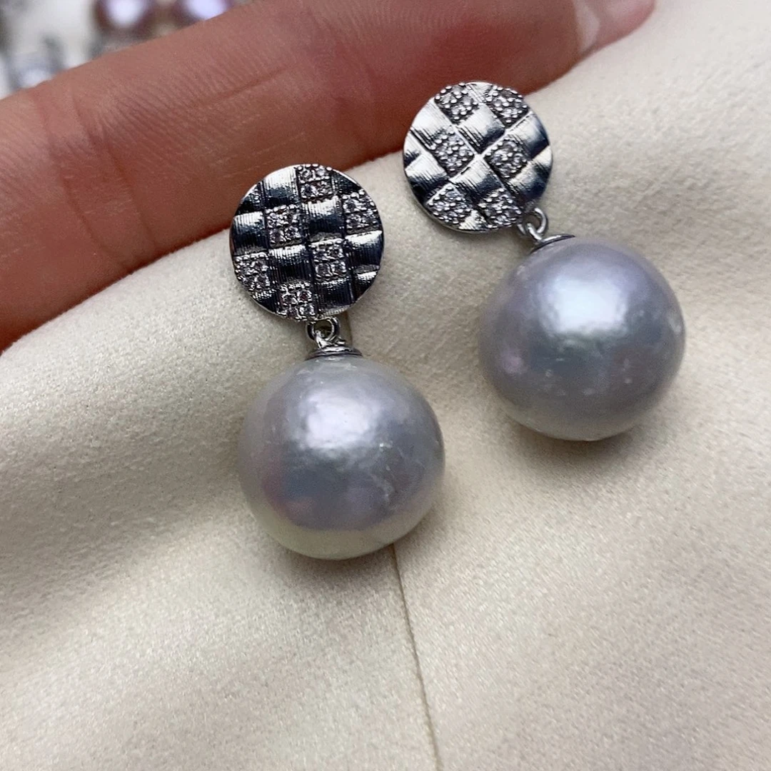 【闪购商品】淡水珍珠耳饰银S925镶嵌