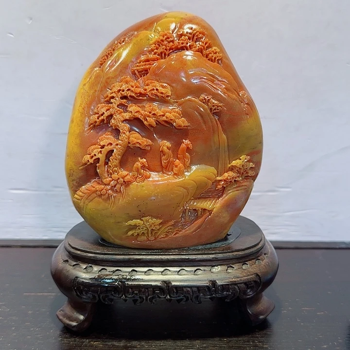 用***0寿山石昌化田黄摆件精品