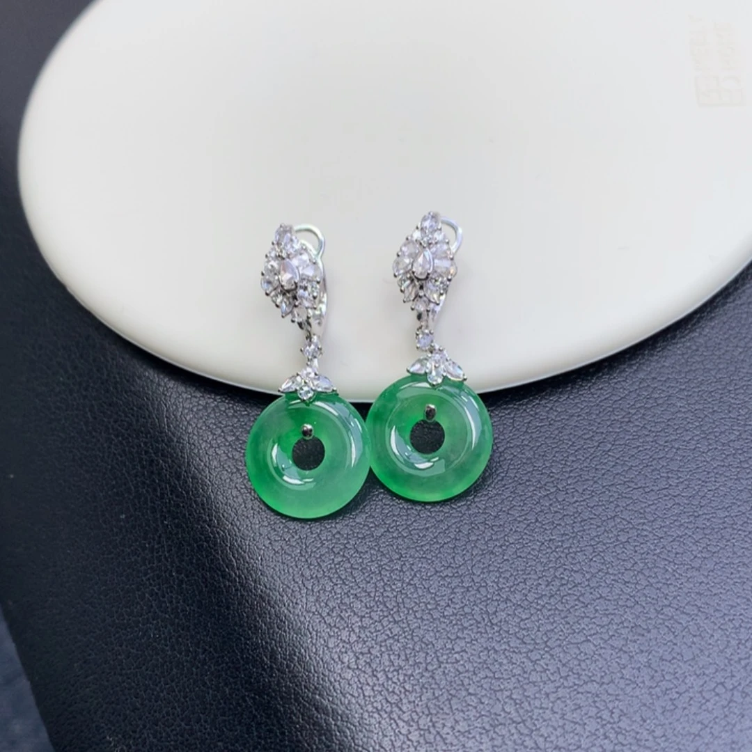 翡翠18K金镶嵌颈饰48小时鉴赏期退货不扣服务费