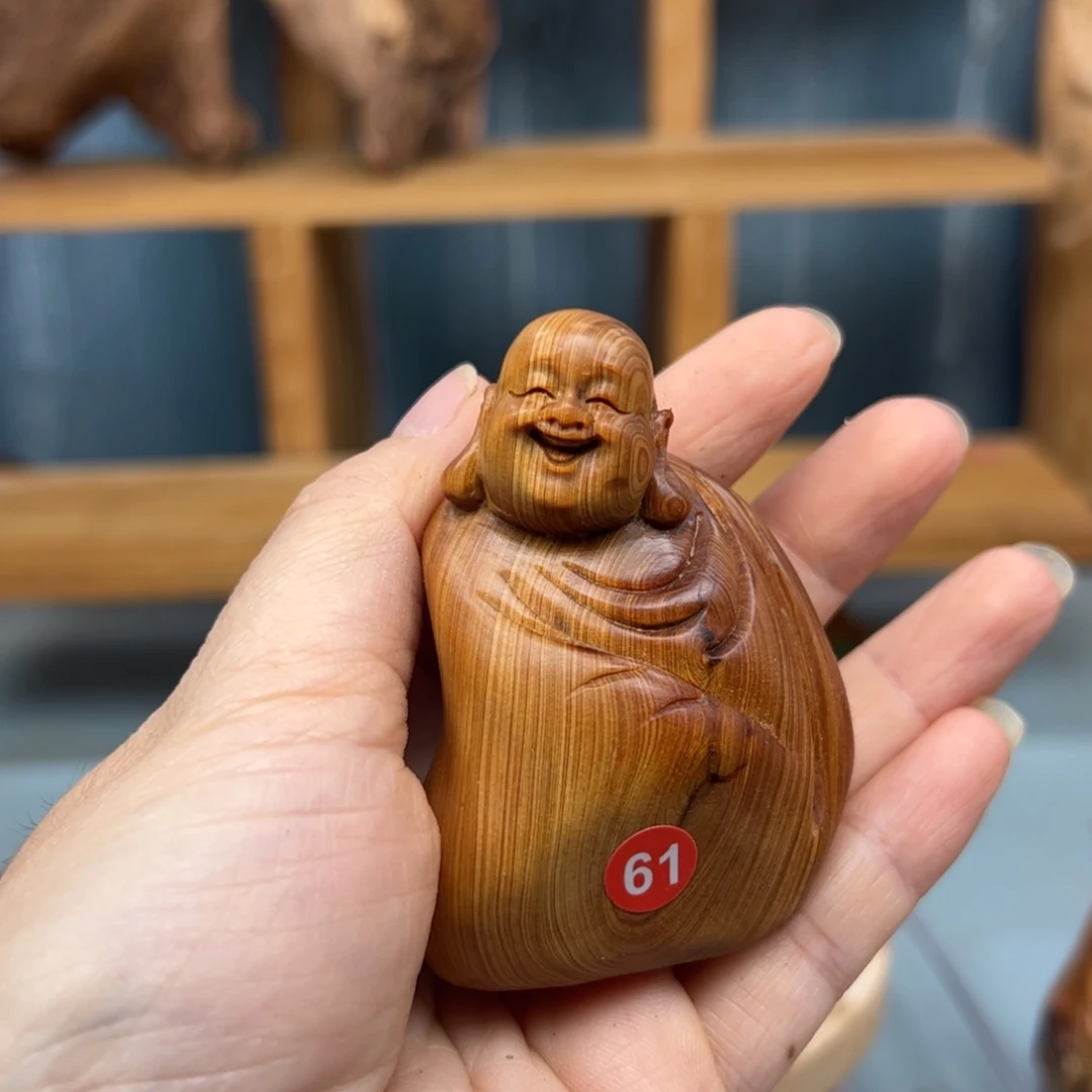 缘***妳木崖柏木摆件手把件