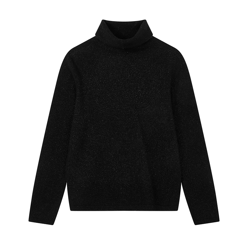 【籽言专属】优雅百搭高领修身纯色套头绵羊毛打底衫D09CZN9573