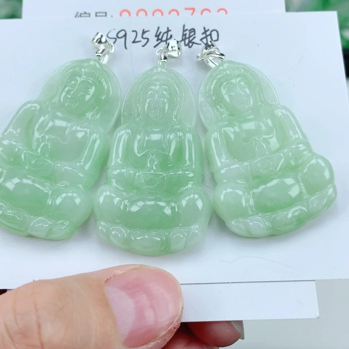 翡翠挂件银S925镶嵌多样性发其1