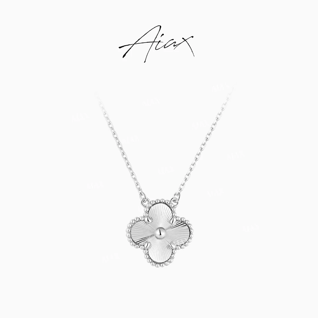 AIAX 925银 出游季 简约百搭精致高级感镭射四叶草项链TSJ9408