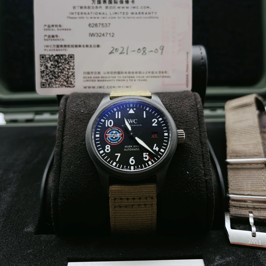99新 IWC/万国 飞行员/21年全套/41MM/陶瓷/公价46900