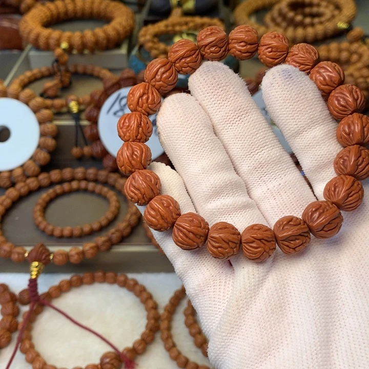 永***恒桃核手串秦岭龙纹