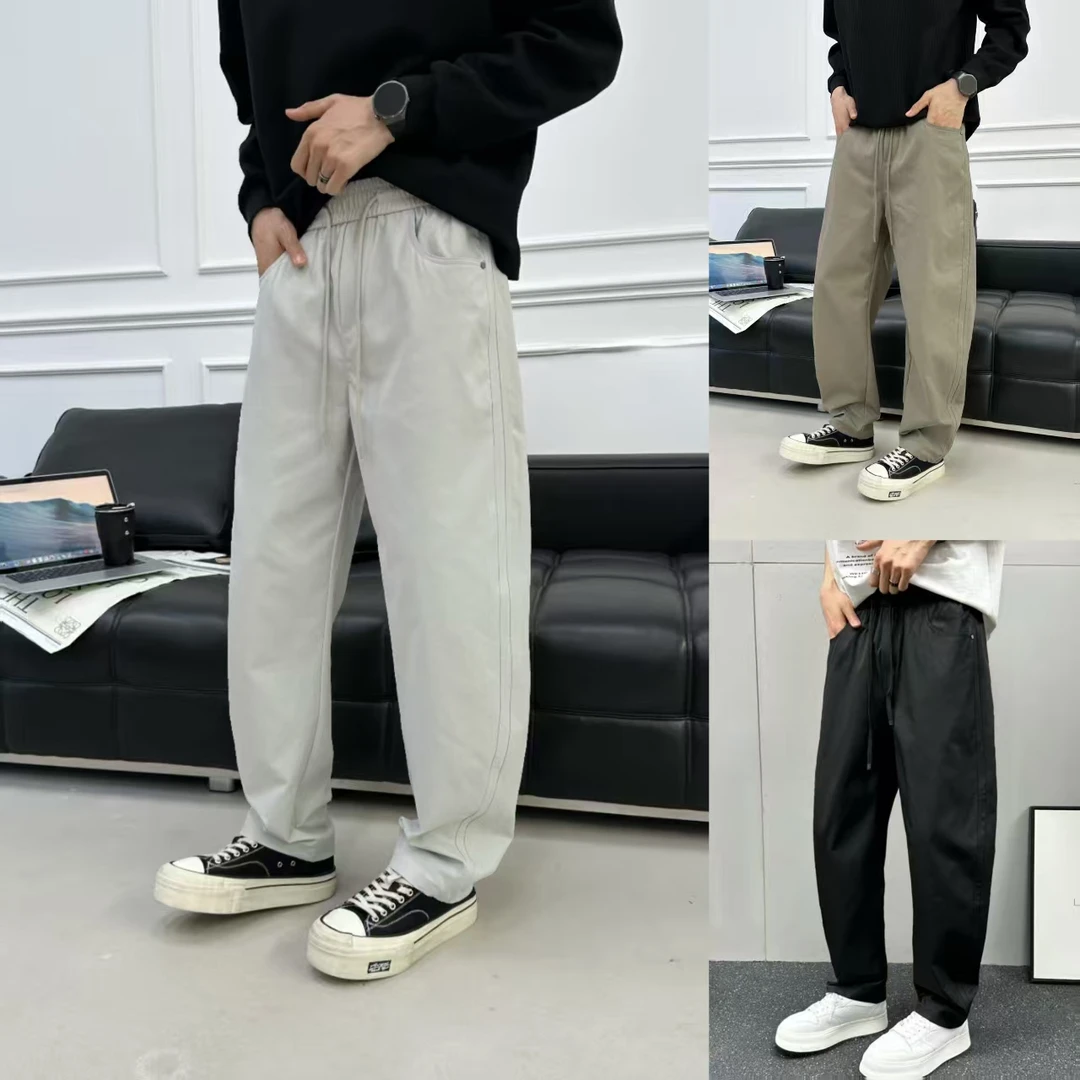 秋季男士百搭直筒宽松痞帅慵懒风男装春秋休闲长裤休闲裤256068