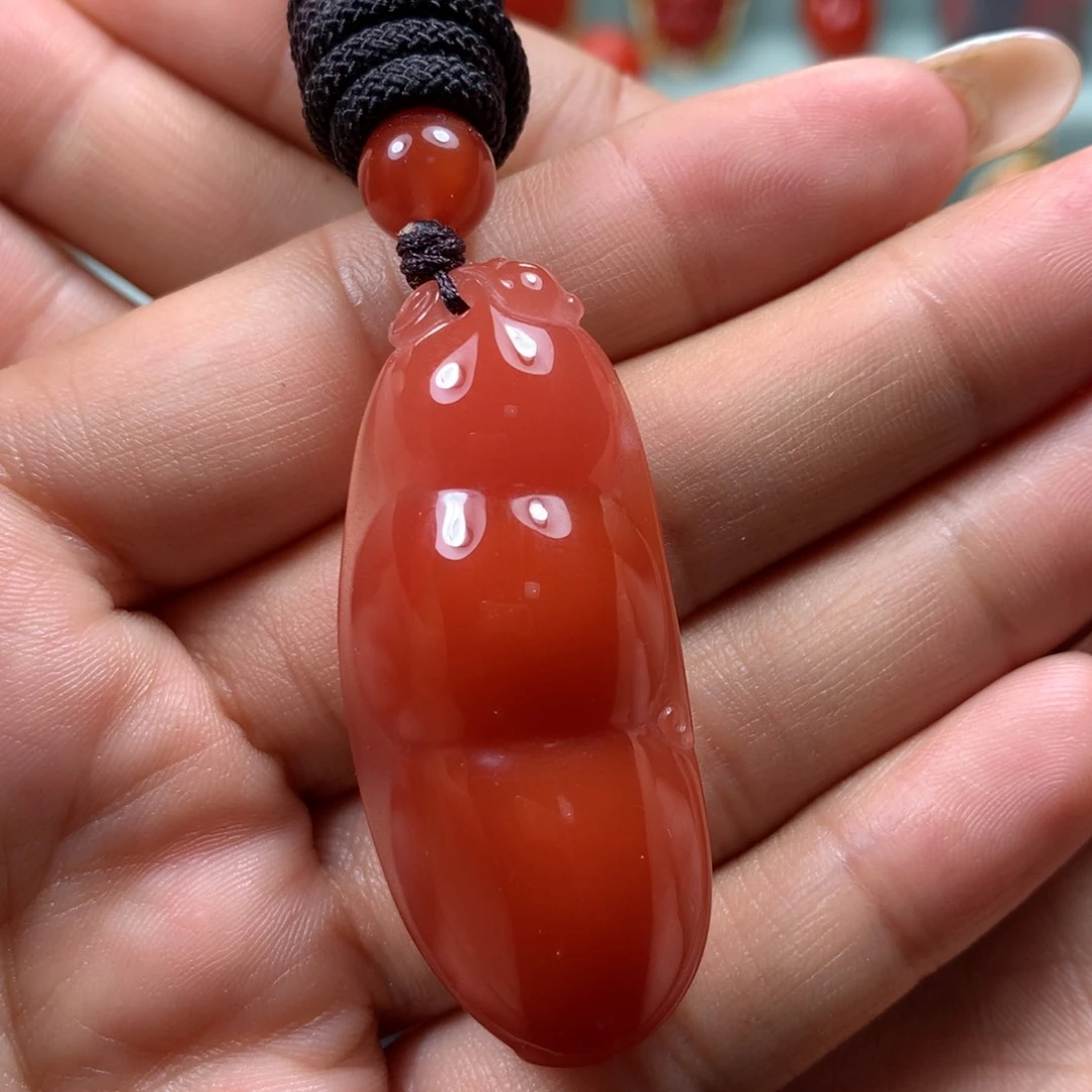 未镶嵌福豆南红玛瑙