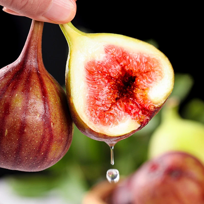 【恰好庄园】无花果鲜果9枚/12枚/24枚大新鲜整箱礼盒顺丰冷链包邮