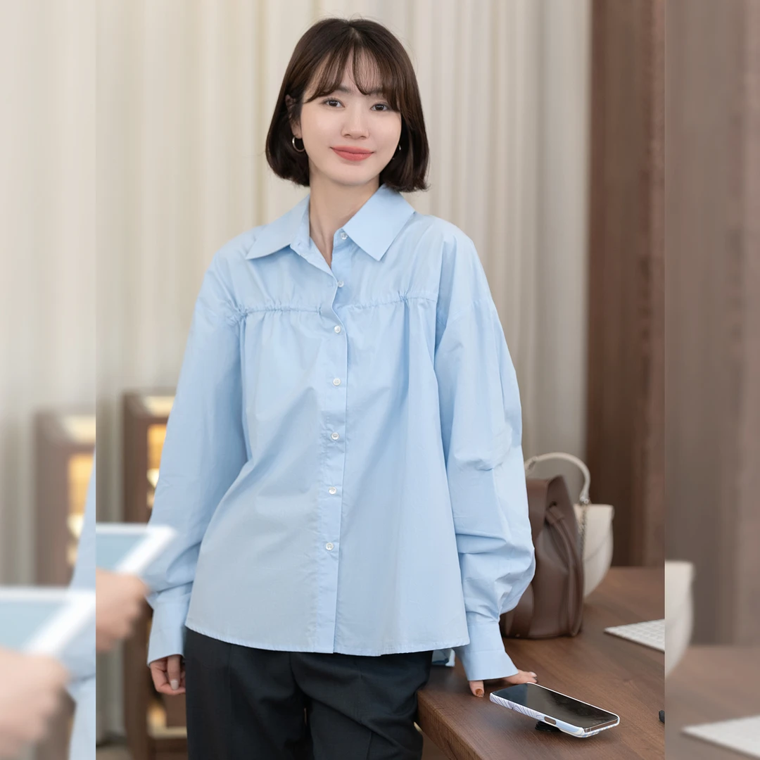 「新品」【清秋月桂】抽绳系带衬衫FS305S014-zy