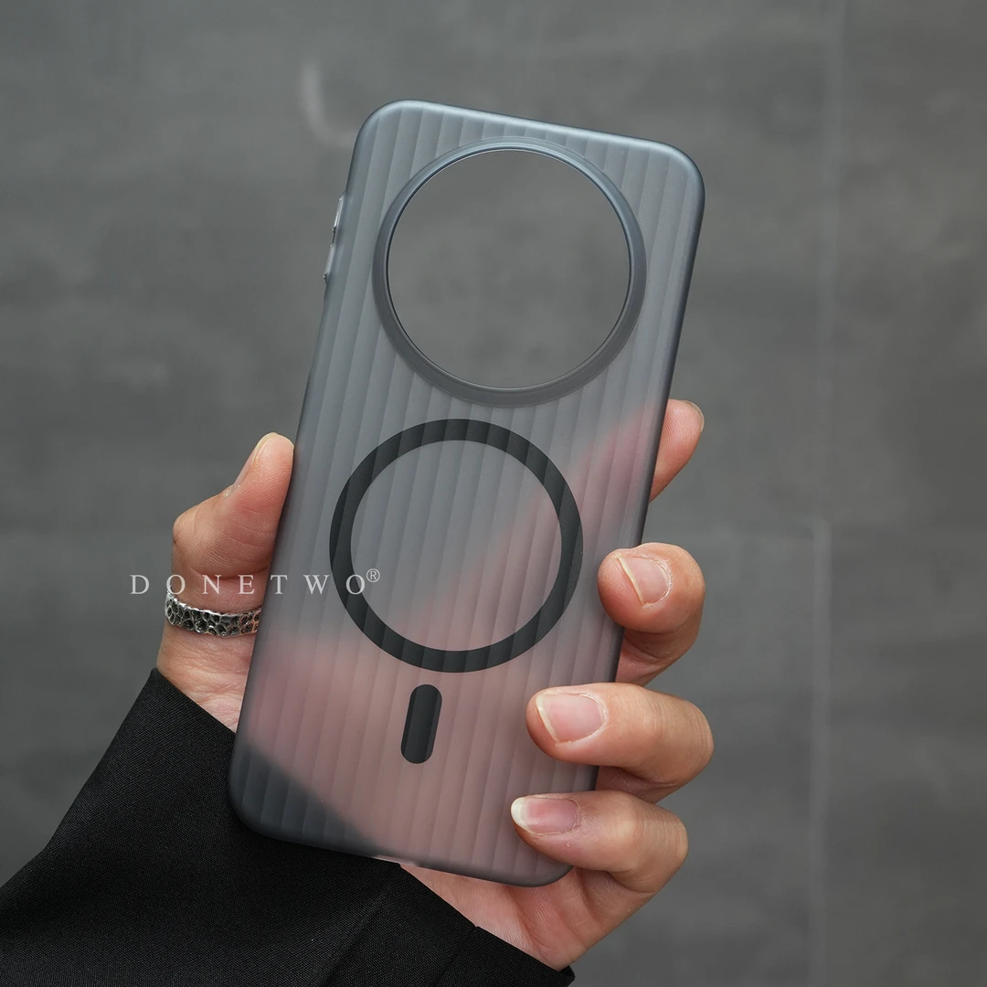 适用超薄瓦楞华为mate80promax/70/60o手机壳磨砂半透立体条纹