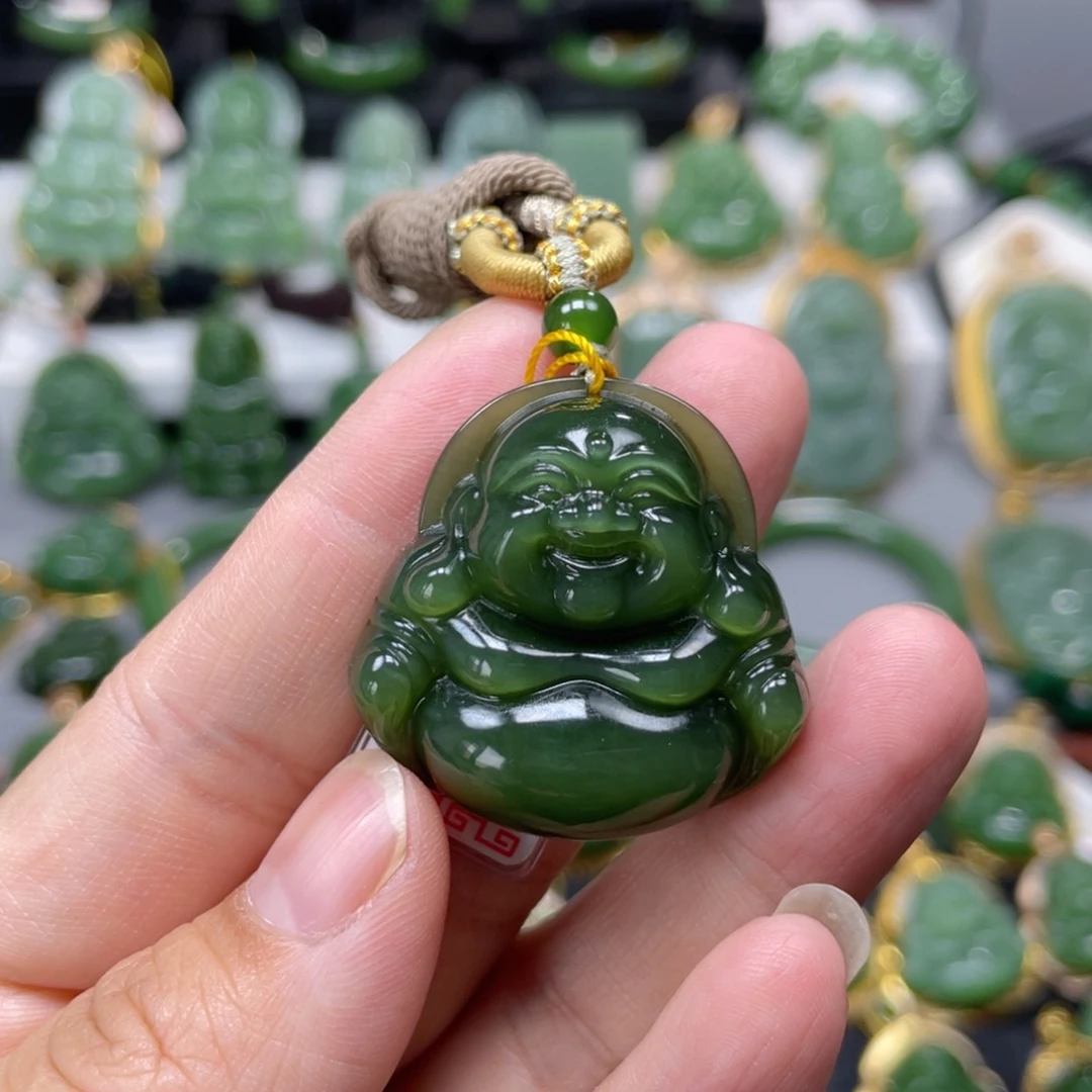 和田玉（碧玉）未镶嵌吊坠(不含链)