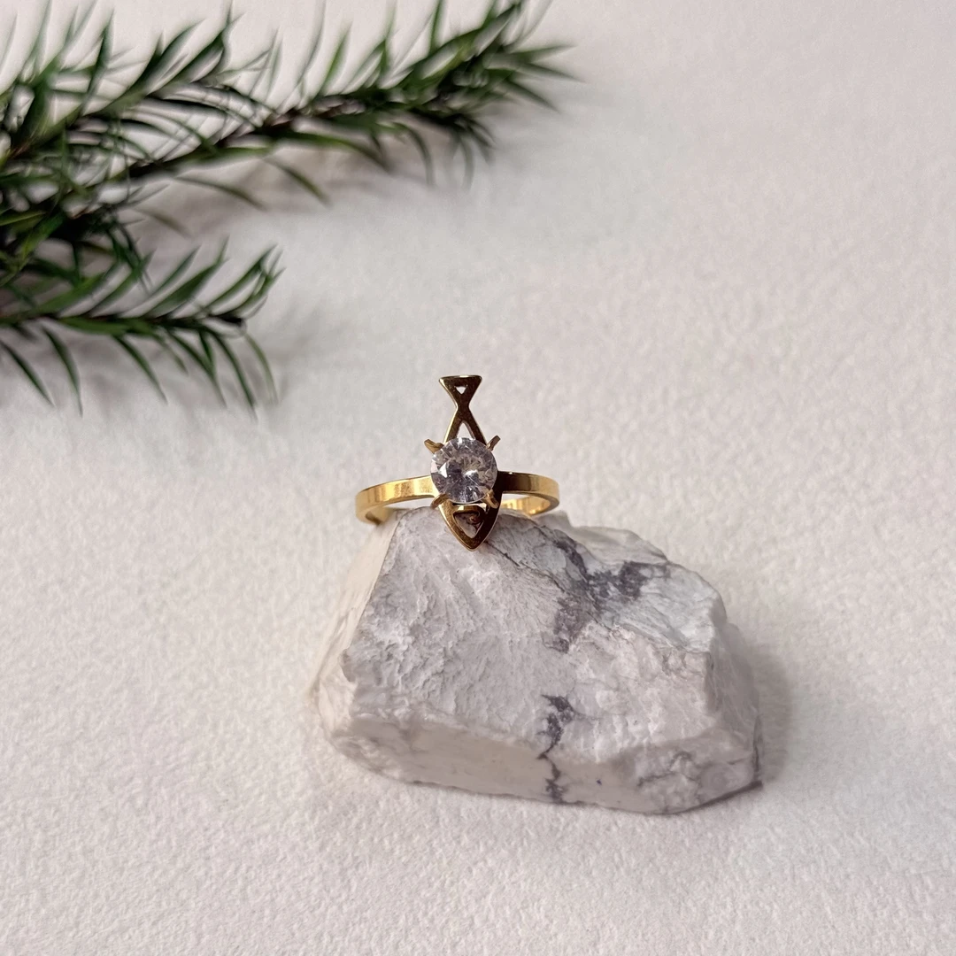 铜合金合成锆石戒指 复古个性戒指bj1689港17欧56