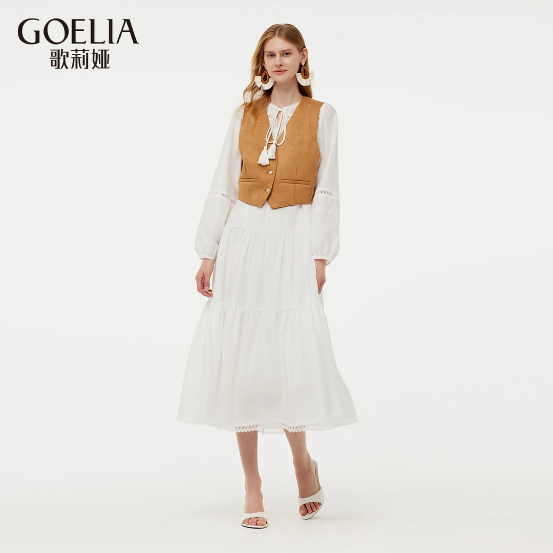 【专享】歌莉娅新品仿麂皮马甲套装 1E2RAC290