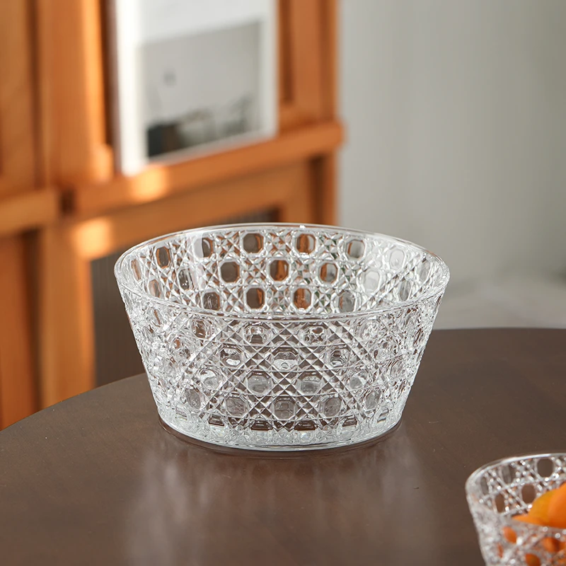 泡面碗水果碗冰激凌碗家用网红新款玻璃碗创意简约时尚沙拉碗透明