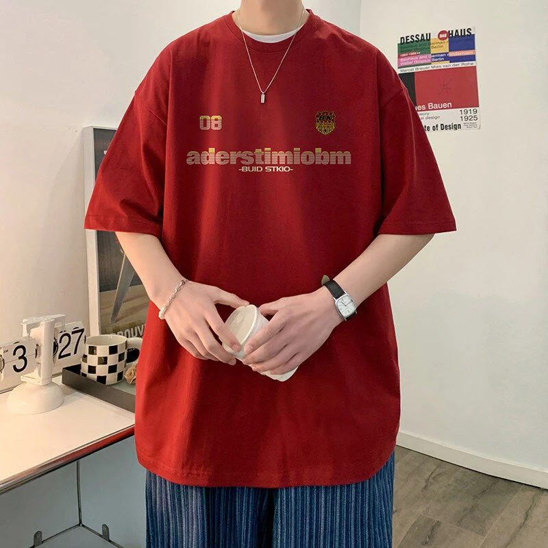 2025新款夏装爆款重磅美式高街宽松短袖t恤现货220克