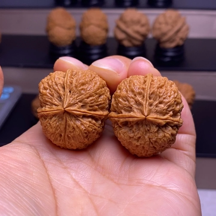 把件文玩核桃密石三楞77