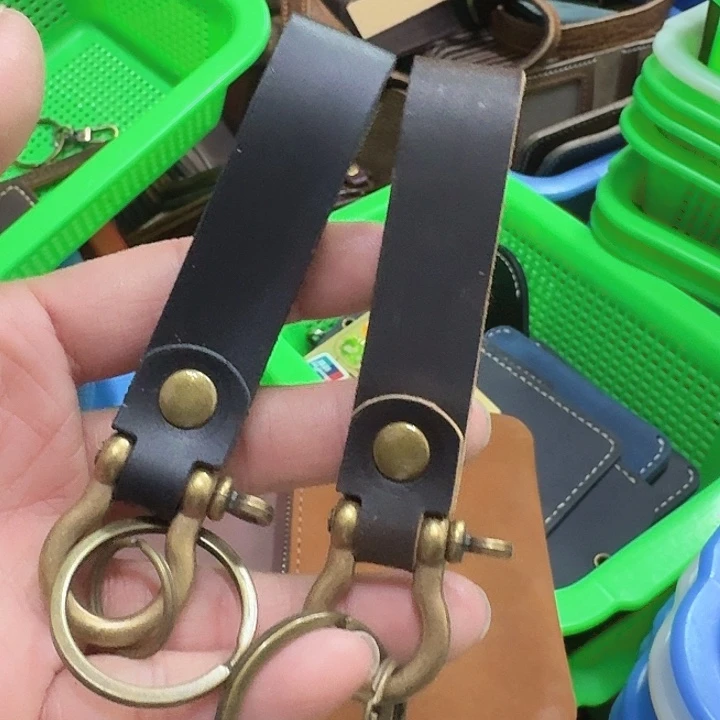 真牛皮钥匙扣两个