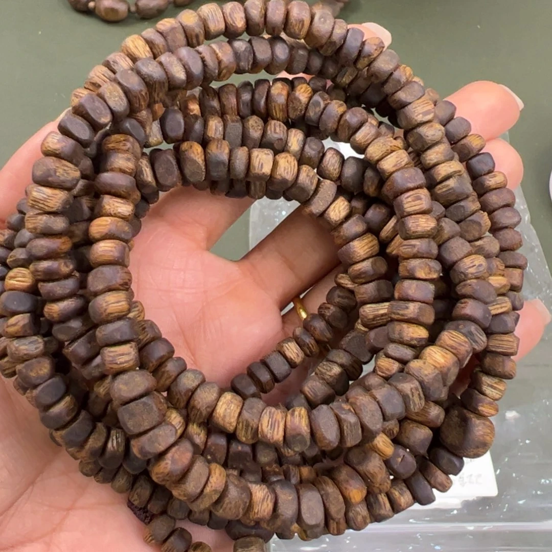 沉香手串张勺子板头卡7/22g多圈多样性发一