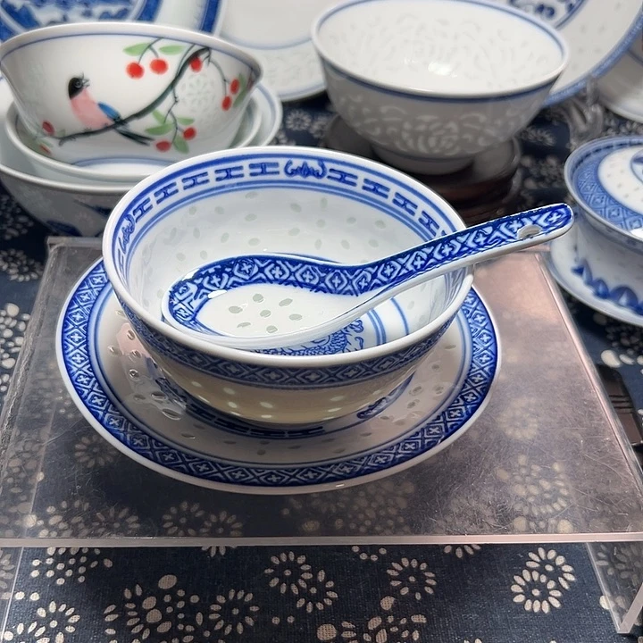 青花玲珑的三件套