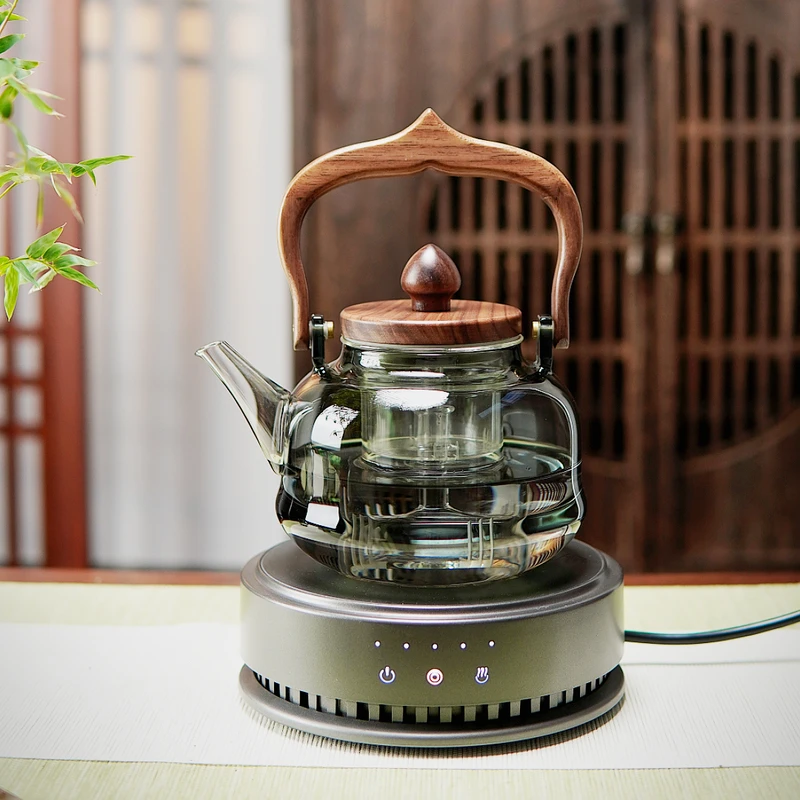DEMINGTANG/德茗堂 猫眼四代电陶炉璃花堂木莲壶1100ml大容量