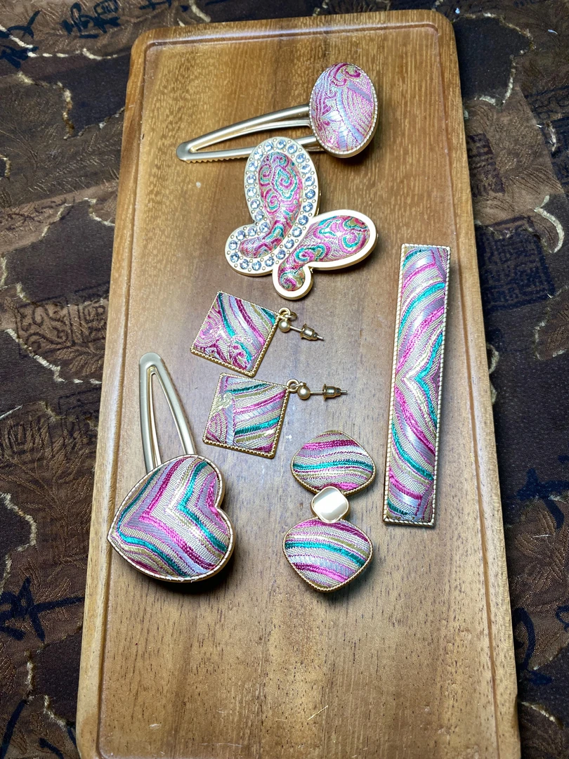 宠粉丝福利*非遗宋锦发夹手工复古发卡幻彩甜美古风