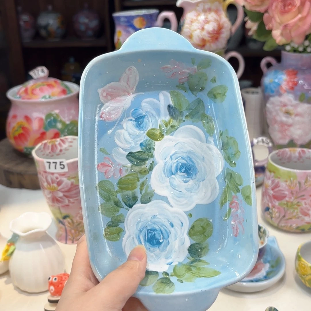 景德镇手绘高温釉下彩陶瓷茶具