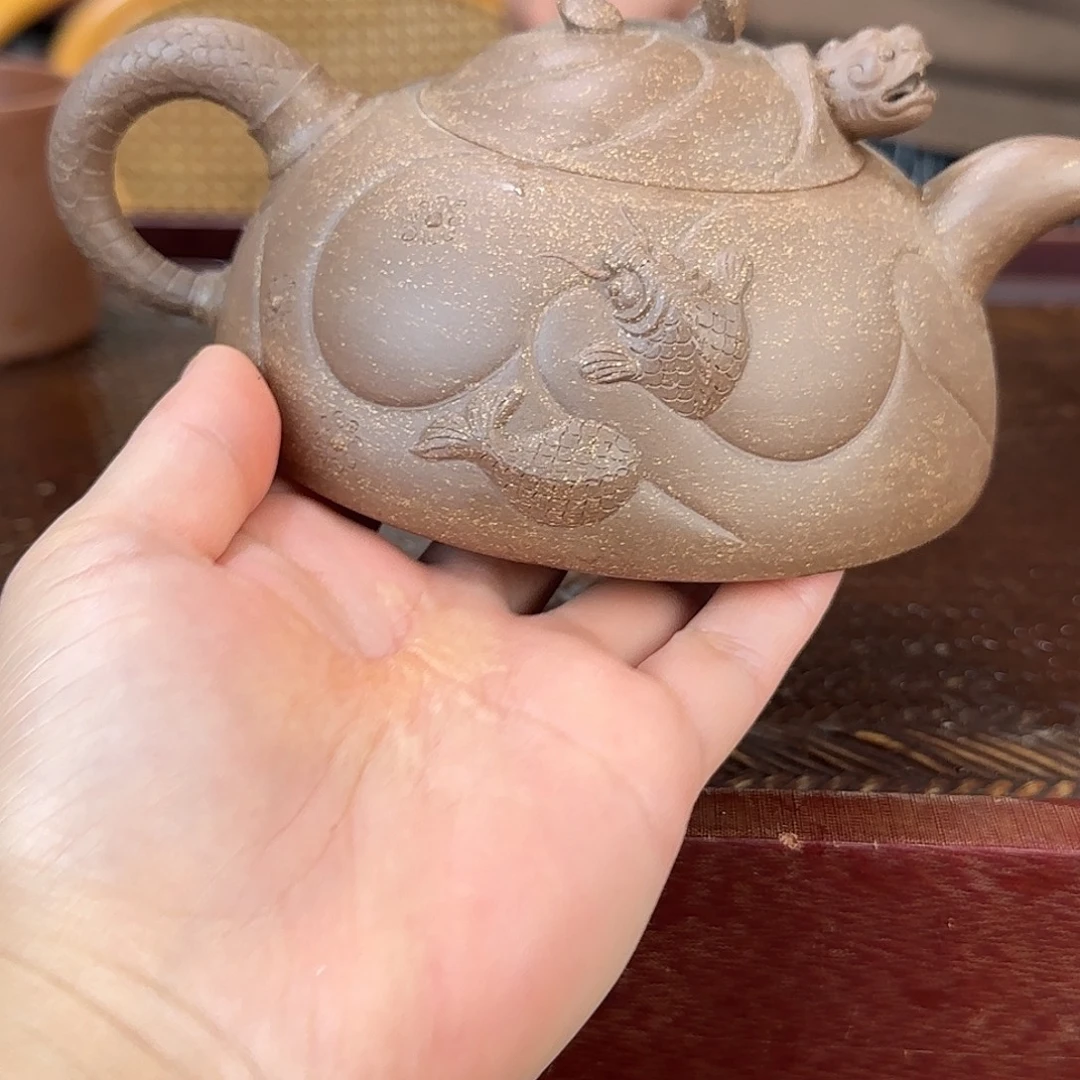 蟹***钱紫砂茶杯宜兴紫砂壶