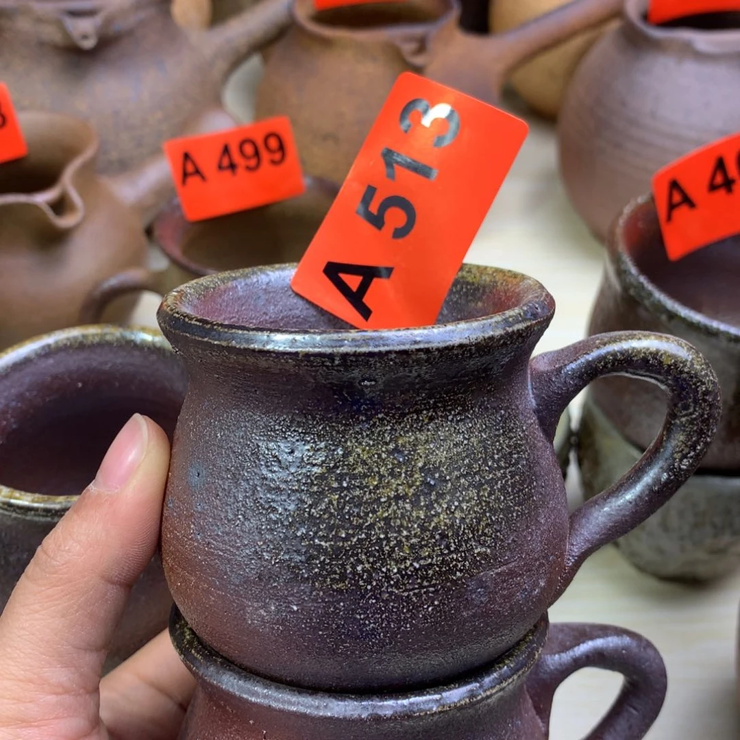 用****8柴烧小咖啡杯一物一拍150毫升左右