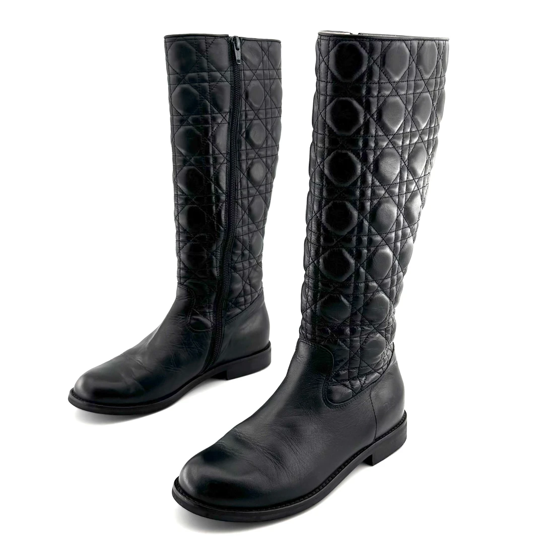 99新 DIOR/迪奥 Dior/迪奥 35码 长筒皮靴 D5686