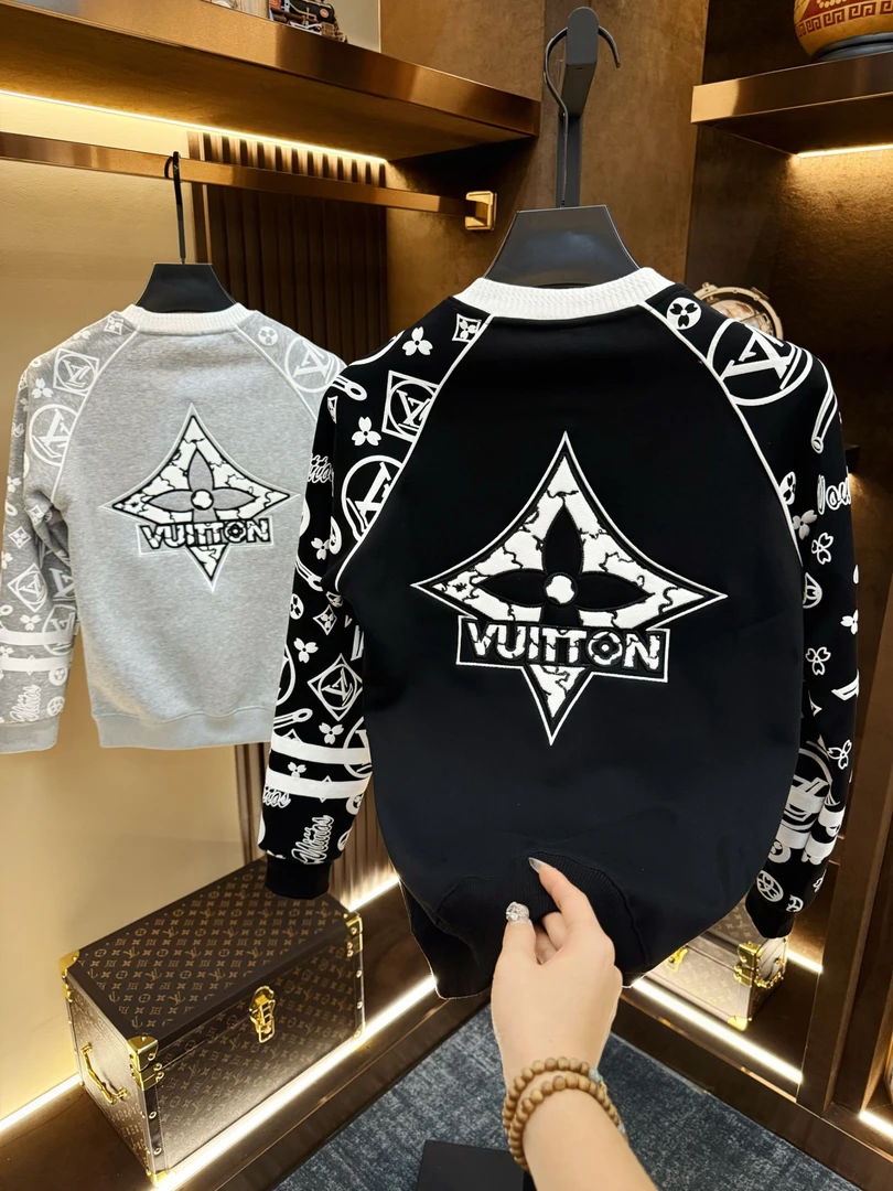 【加绒卫衣】冬季新款加绒重工时尚保暖毛巾绣发泡圆领卫衣69921