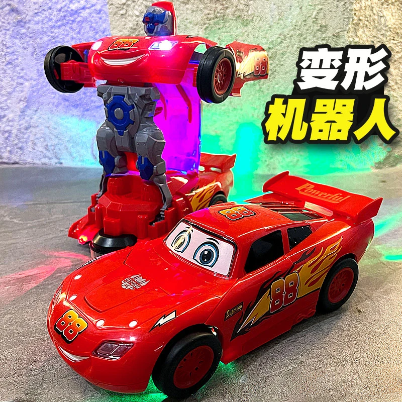 电动变形汽车机器人儿童玩具早教益智1-3周岁2-4半男孩子生日礼物