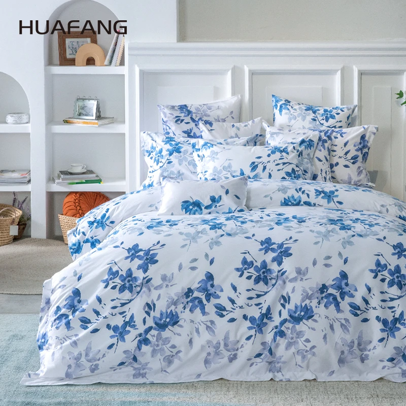 【华纺家纺】精选！四季款纯棉床品套件斜纹印花件套