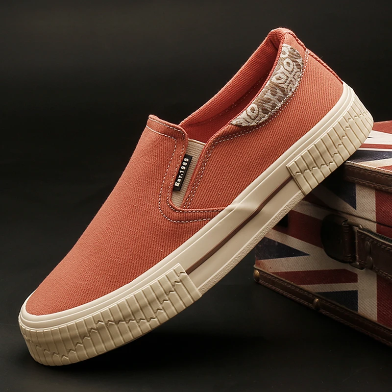 25812 男鞋透气潮鞋秋季男士帆布鞋韩版百搭布鞋一脚蹬懒人休闲鞋