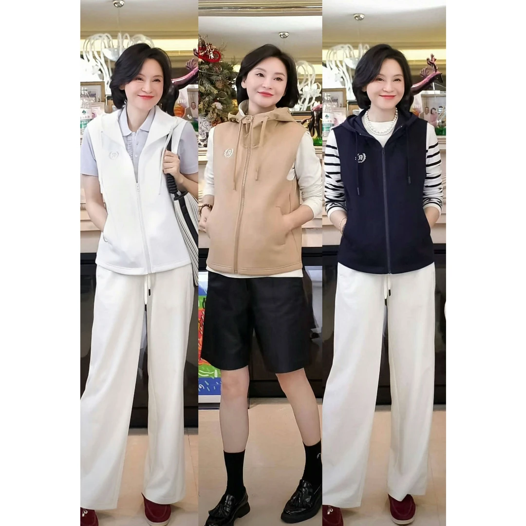 我是摩羯 曾少年 四面弹空气层面料麦穗绣花学院风连帽马甲