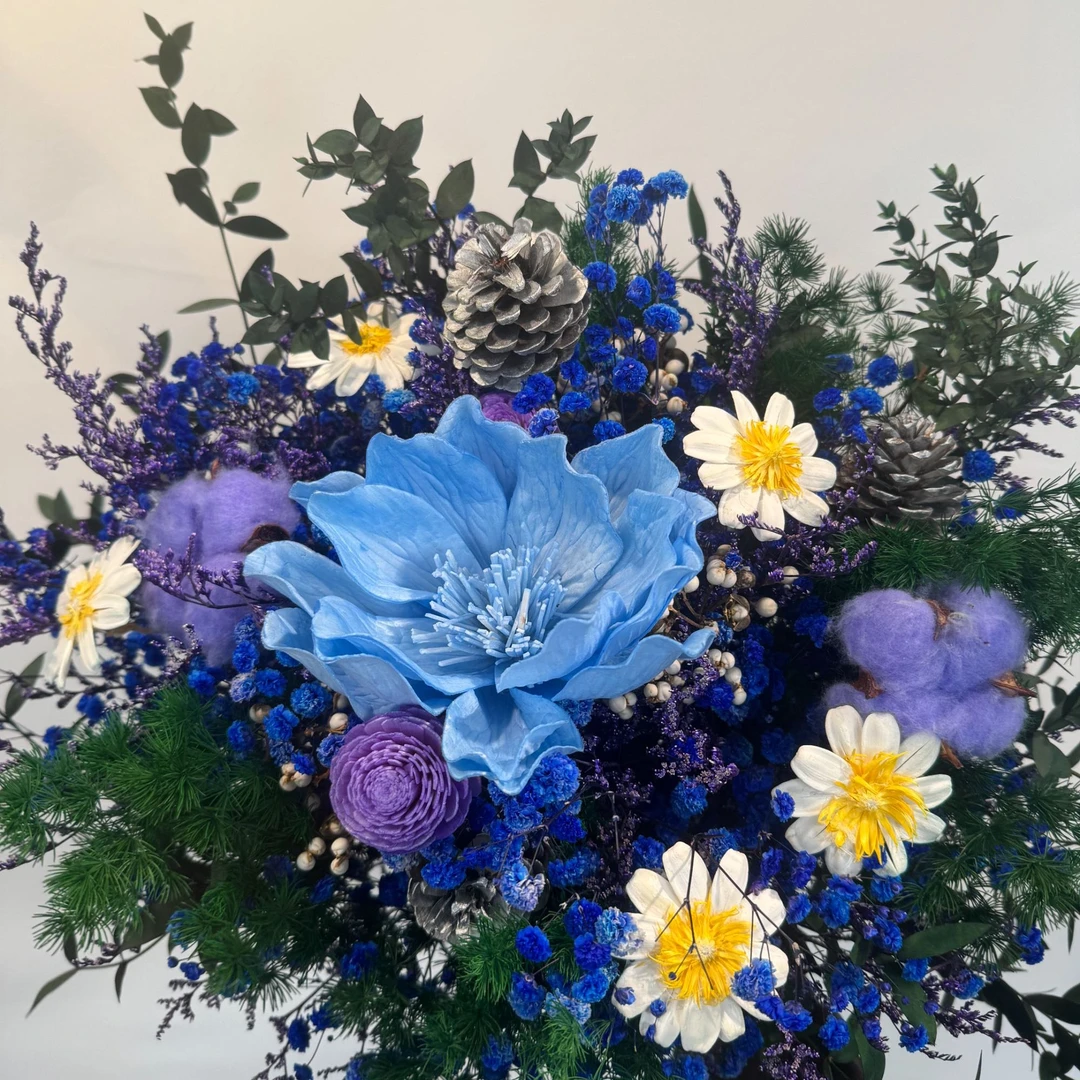 【清野蓝调】 永生花束 真花 高级 家居 小众 可放多年